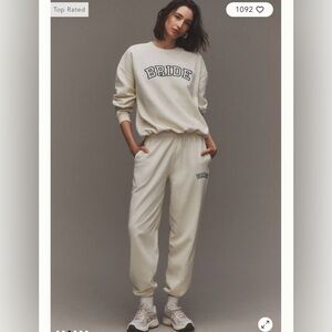 NWOT size Large Anthropologie Weddings Bride crew neck sweatshirt